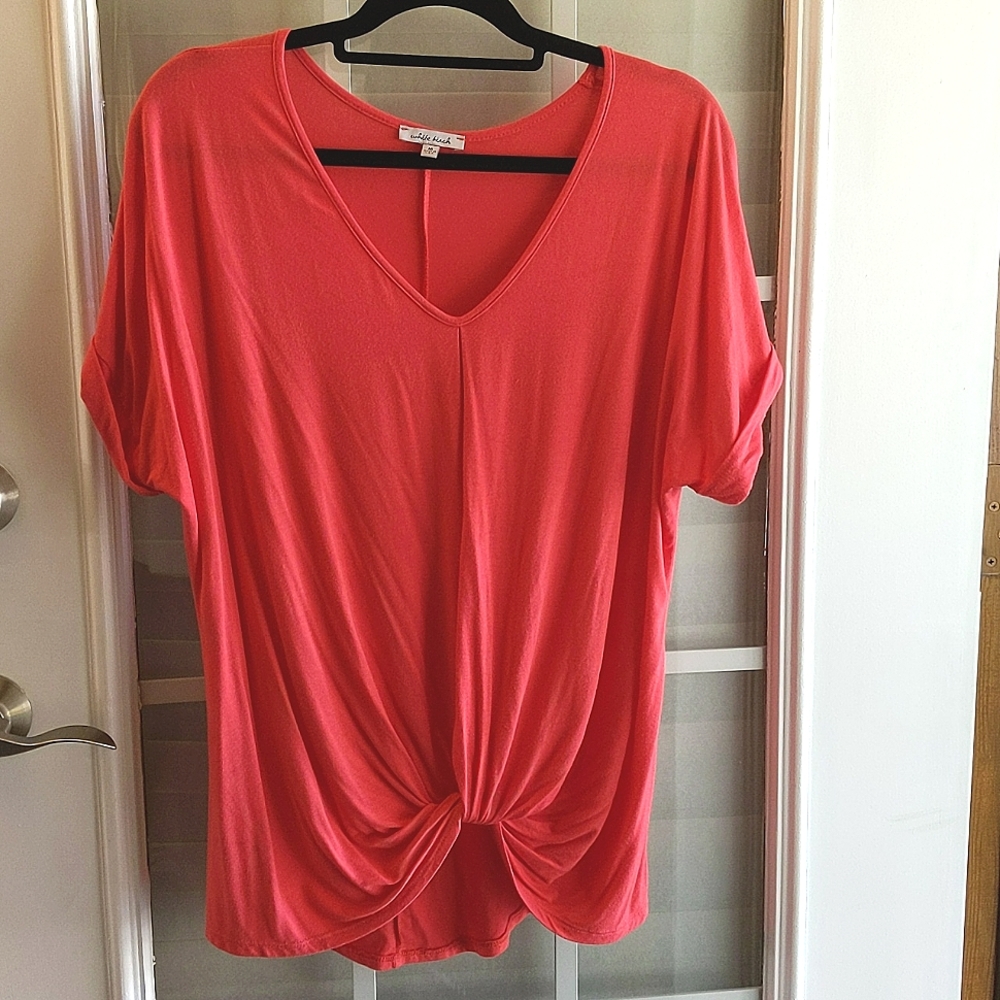 Coral Twist Front Top Sz M